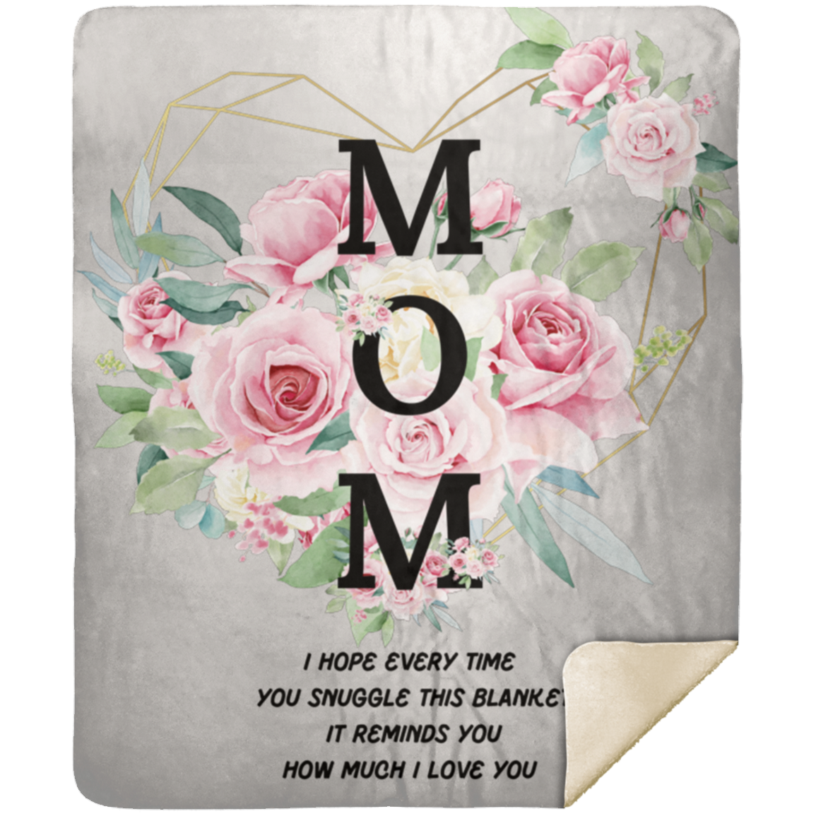 Mom 50x60 sherpa Blanket