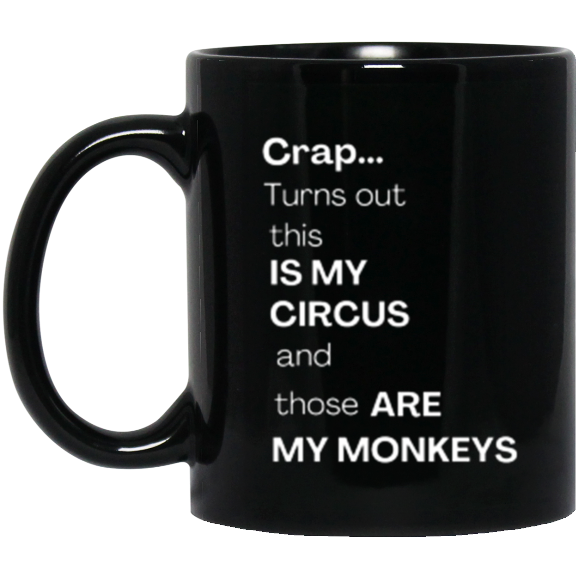 MY MONKEYS 11oz Black Mug